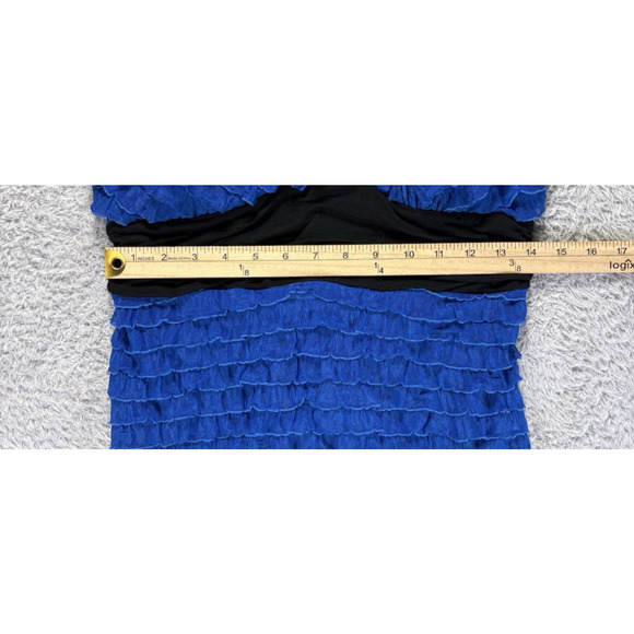 Y2K Arden B Women Medium Blue Black Cami Top Babydoll Ruffles Fairygoth Coquette - Picture 8 of 11